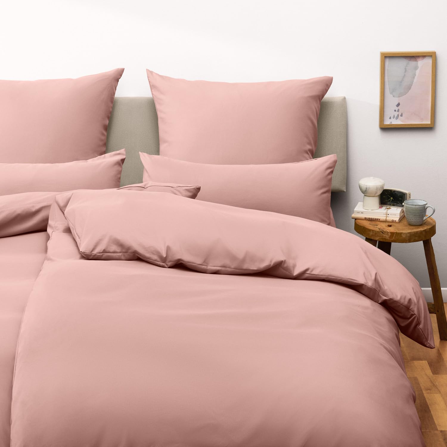 Blumtal Duvet Cover Set for 90 cm Bed – Microfibre Duvet Cover Set 155 x 220 cm and Pillowcase 70 x 40 cm, Oeko-Tex Certified, Very Soft and Breathable – Pink OEKO-TEX STANDARD 100