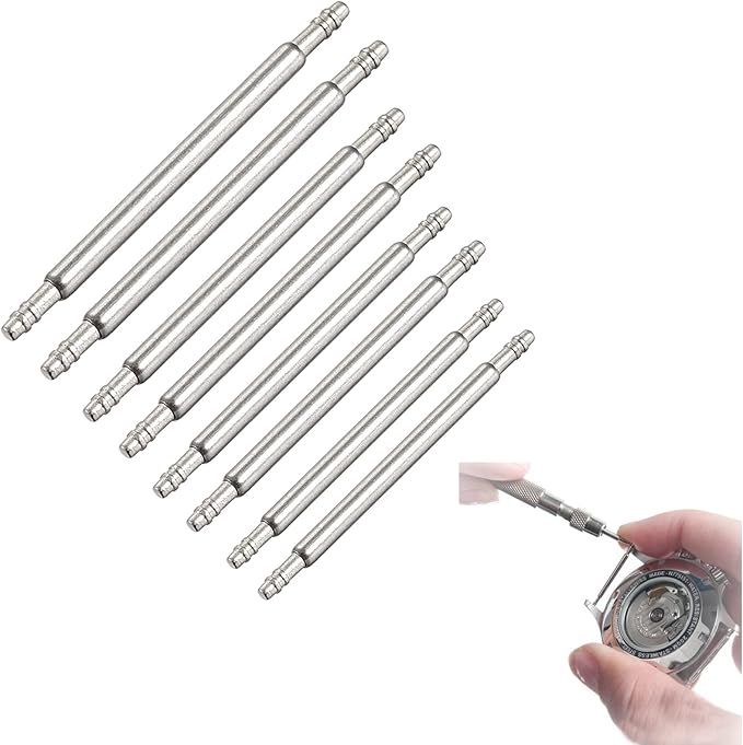 Watch Strap Spring Bars Pins, 8PCS Double Flanged Replacemant Bar