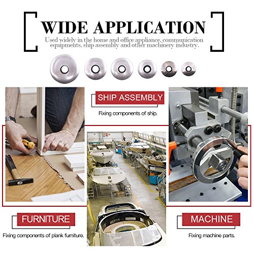 Hilitchi HFSDP-270 270-Pcs #6#8#10#12 Stainless Steel Neoprene Epdm Bonded Sealing Gasket Washers Assortment Kit thumb #5