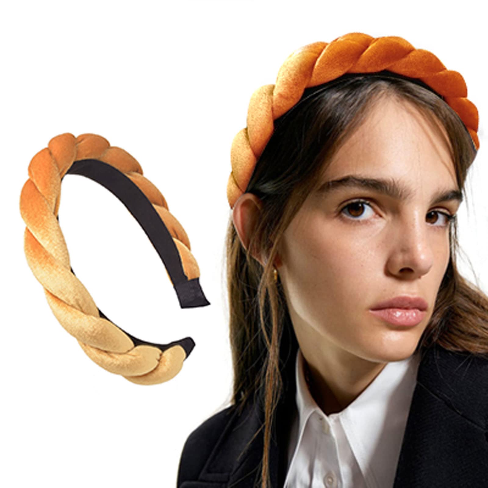 Fascia per capelli da donna stile boho vintage elastico spa per le donne, spugna, asciugamano, tessuto, fascia per il lavaggio del viso, fascia per capelli da donna