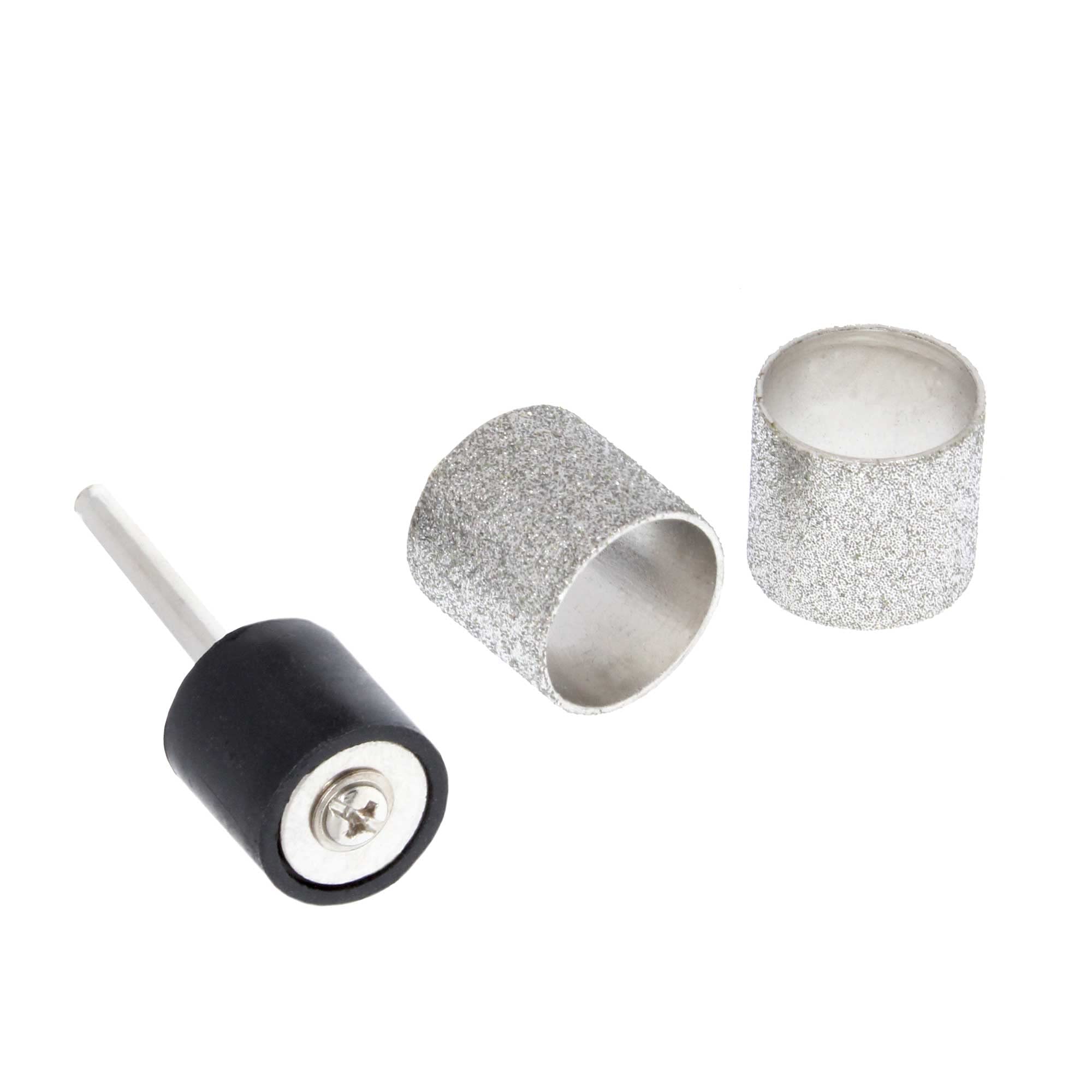 2 punte diamantate per smerigliatrice per unghie di cani, grana 120, con 1 mandrino da 1/2", mola diamantata per smerigliatrice per unghie per animali domestici (grana di finitura n. 120)