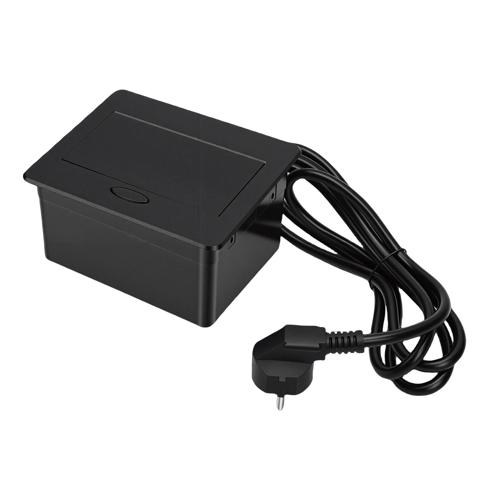 Generic Scatola di Derivazione da Incasso Elegante Presa Elettrica Pop-up a 2 Gang e 2 Poli per Ufficio, Casa, Lega di Alluminio (Spina europea 220 V)