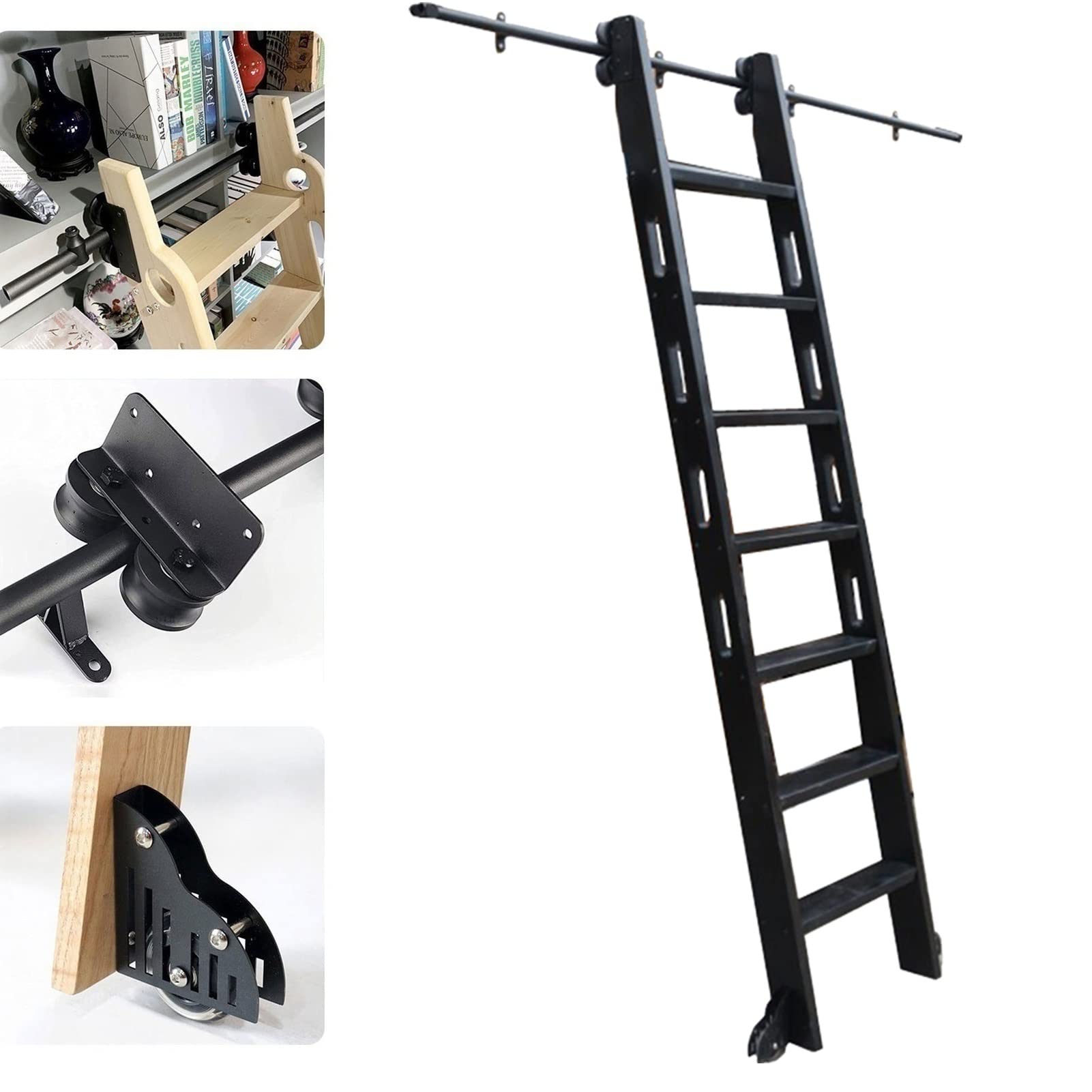 Kit de quincaillerie échelle coulissante 1-6m et rail tubulaire rond échelle mobile