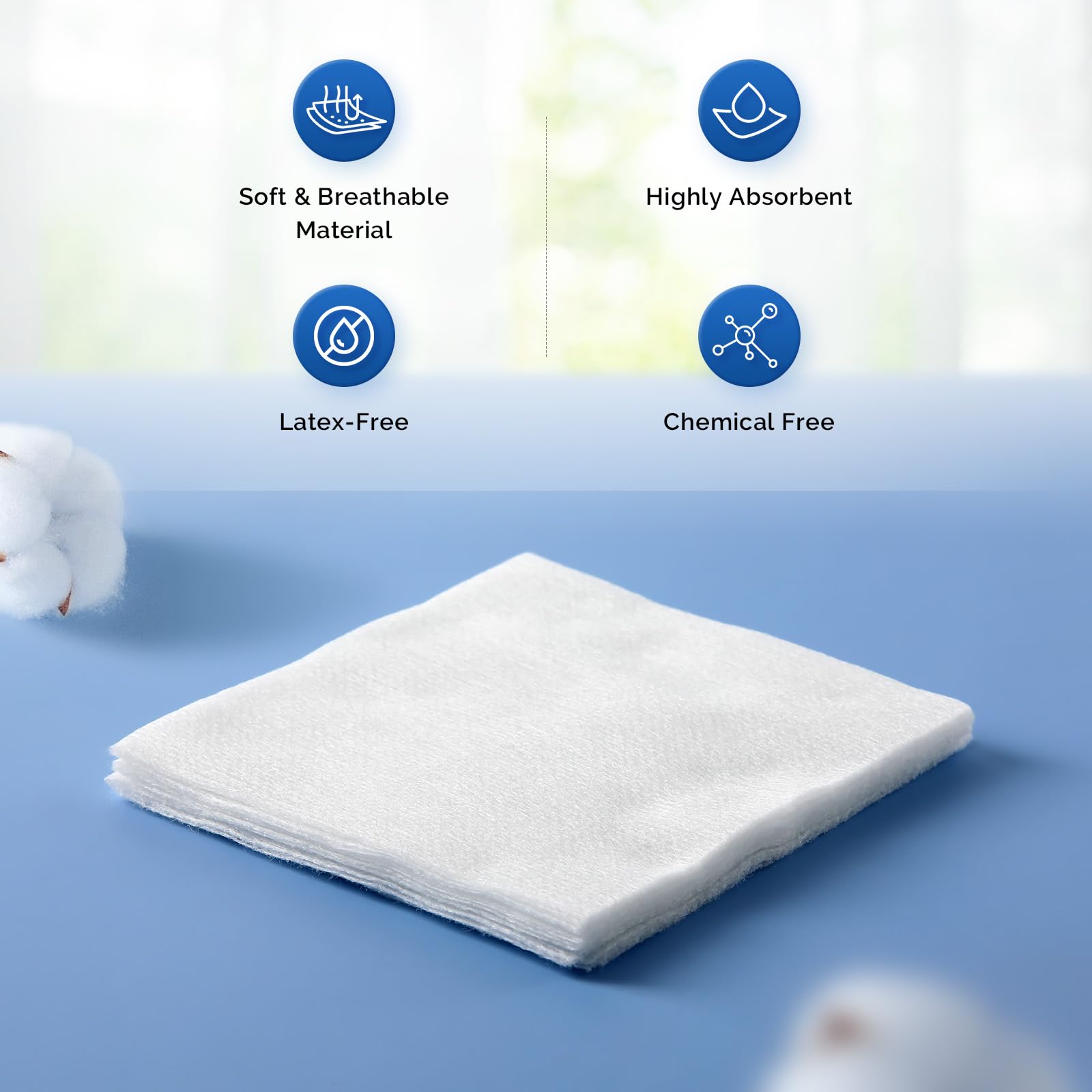 JMU Sterile Gauze Pads 2x2 Non-Woven, Sterile Gauze Sponges 50 Pack/100 Pcs — Amazon image 3