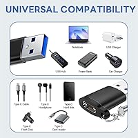 Vista 4 de USB C to USB A dapter, 2 Pack Type C Female to USB A Male Charger Converter, 2 Pack USB-C to USB Female OTG Adapter Compatible for iPhone 15 Pro