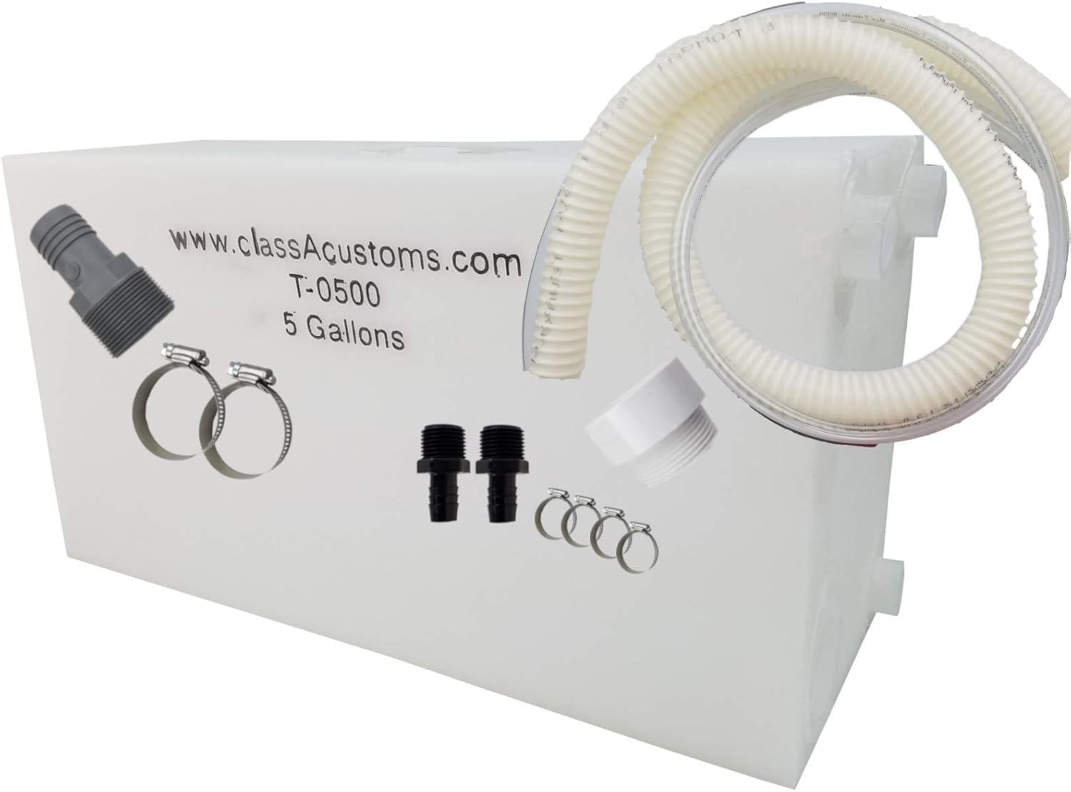 Class A Customs | T-0500-BPK| 5 Gallon Fresh Water Tank & Plumbing Kit RV Concession