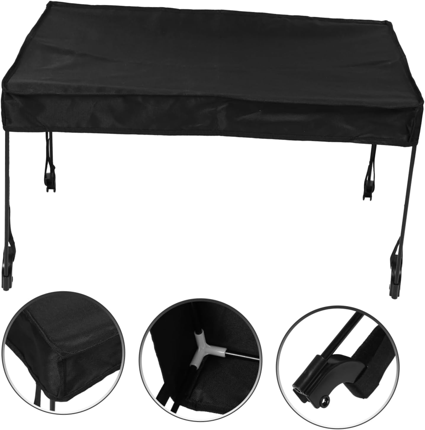 Collapsible Outdoor Utility Canopy with UV Protection Foldable Camping Cart Sunshade for Stroller Accessories for Picnics Beaches and Markets