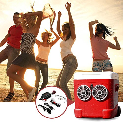 Pyle Auto 2-Channel Marine Amplifier - 200 Watt Rms 4 Ohm Full Range Stereo With Wireless Bluetooth & Powerful Prime Speaker - High Crossover Hd Music Audio Multi Channel System Plmrmb2Cb, Black #TOP6