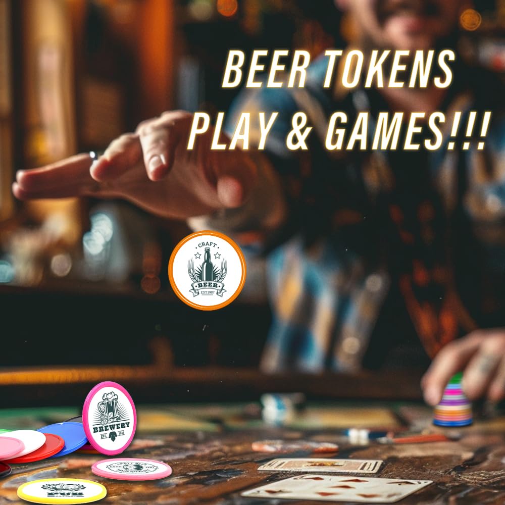 Sunyoungift 500 Custom Poker Chips, Full-Color Print Your Logo and Text, Plastic Tokens for Party, Card Club, Casino Night, Billiard Hall (White)