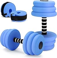 Vista 9 de Juego de aeróbicos acuáticos para ejercicio acuático, equipo de fitness de piscina, juego de mancuernas acuáticas de espuma y puños acuáticos