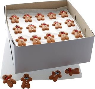 Culpitt Gingerbread Man Sugar Pipings, Edible Royal Icing Cake Decorations, Handmade Ready to Use Cupcake Toppers For Festive Christmas Bakes, Treats, And Desserts - Bulk Pack of 60