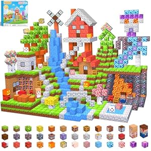 EchoPlan 200PCS Magnetic Blocks, Magnetic Building Blocks, Magnet Blocks Cubes, STEM Educational Stacking Magnet Toy for Kids Ages 3 4 5 6 7 8 9 10 11, Birthday Gifts for Boys and Girls, 1″ Large Size