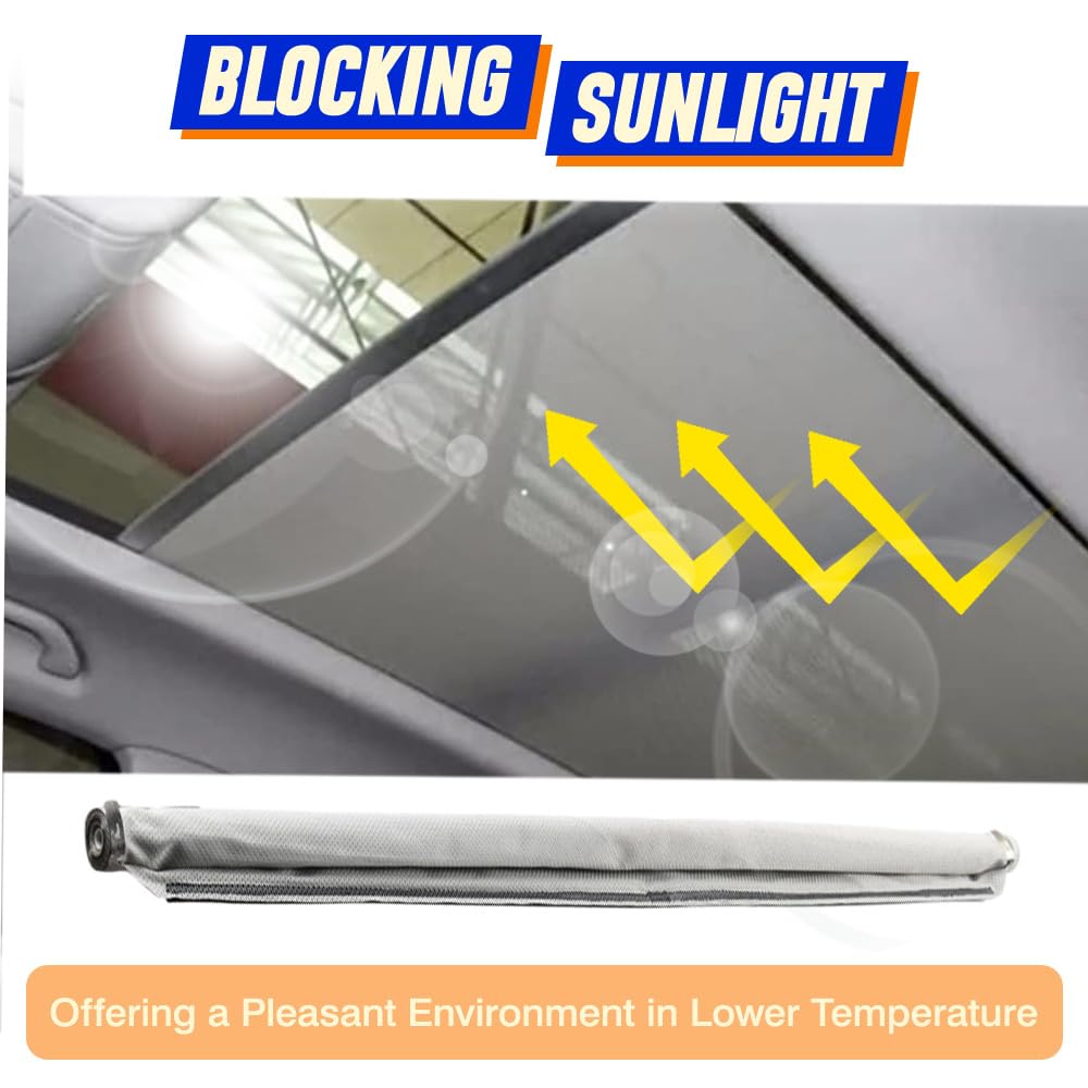 Pare-Soleil de Toit ouvrant Riloer pour Voiture, Compatible avec Audi Q5, VW Golf, Jetta, Tiguan, Passat, Variant et Sharan (références : 1K9877307, 1K9877307A et 1K9877307B, Gris).