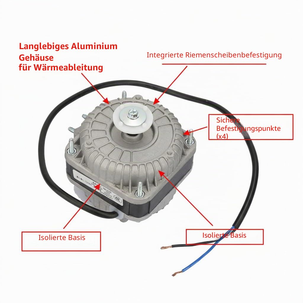 YZF10-20 Lüfter Motor High Speed ​​Kondensator Motor Wärmeableitungsmotor Fit für Kühlschrank Industrie 33 Watt 220 V 0,25 A