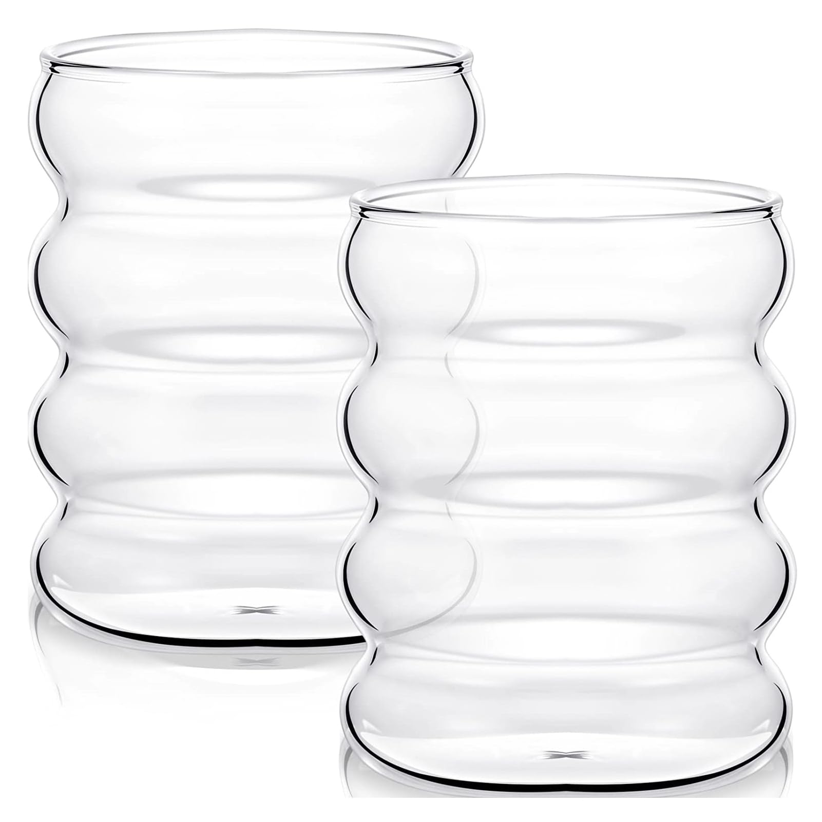 BestAlice Breakfast Cups Drinking Cup Set Fancy Glassware Juice Glasses Coffee Mugs Vintage Beverage Glasses Ice Coffee Cup