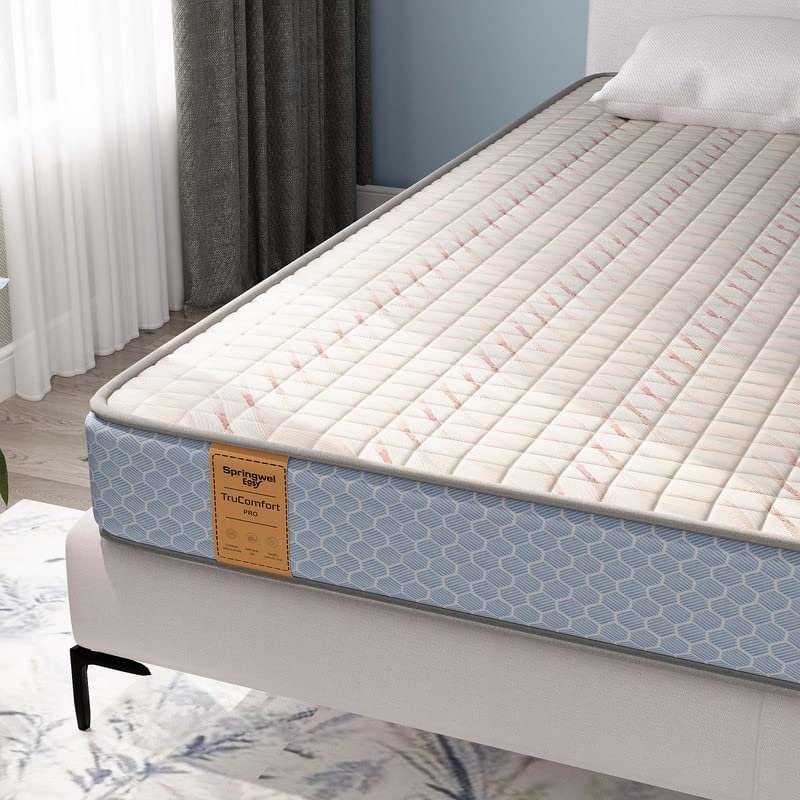Image of Springwel Easy TruComfort Pro 6 inch Latex Foam Small Single Size Mattress | Medium Firm | Small Single Size Mattress (Size- 75x30x6 inches)