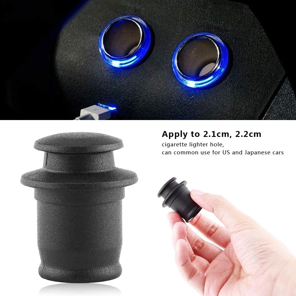 Cigarette Lighter Dust Cover, Car 12V Socket Cover Cap, Universal ABS Dust Cover for Car Cigarette Lighter Socket Auto Accessory