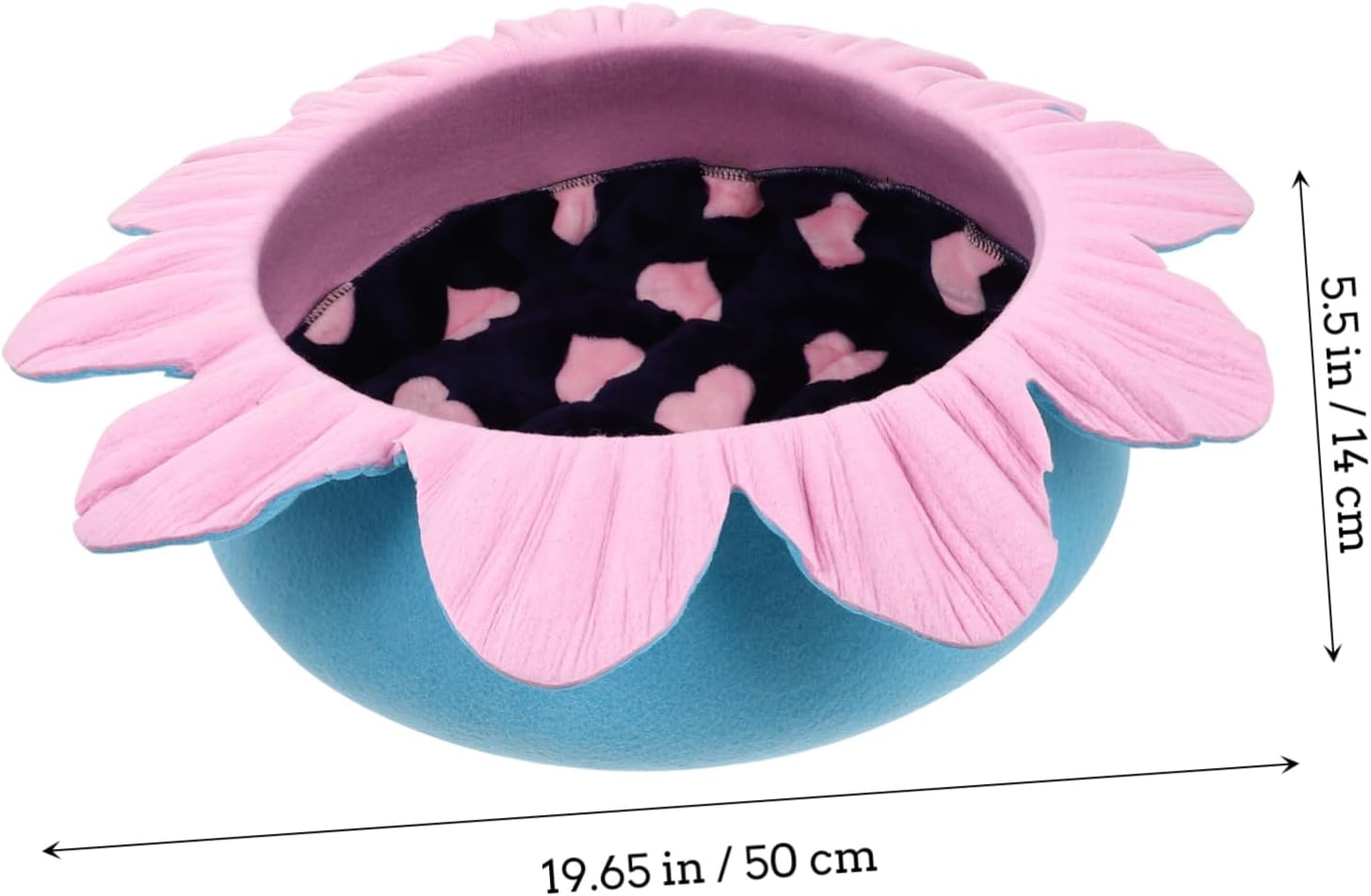 Sosoport Adorable Flower-Shaped Cat Bed Removable Cushion Breathable Felt Material Cozy Lounge for Indoor Cats and Kittens Cute Design and Colors