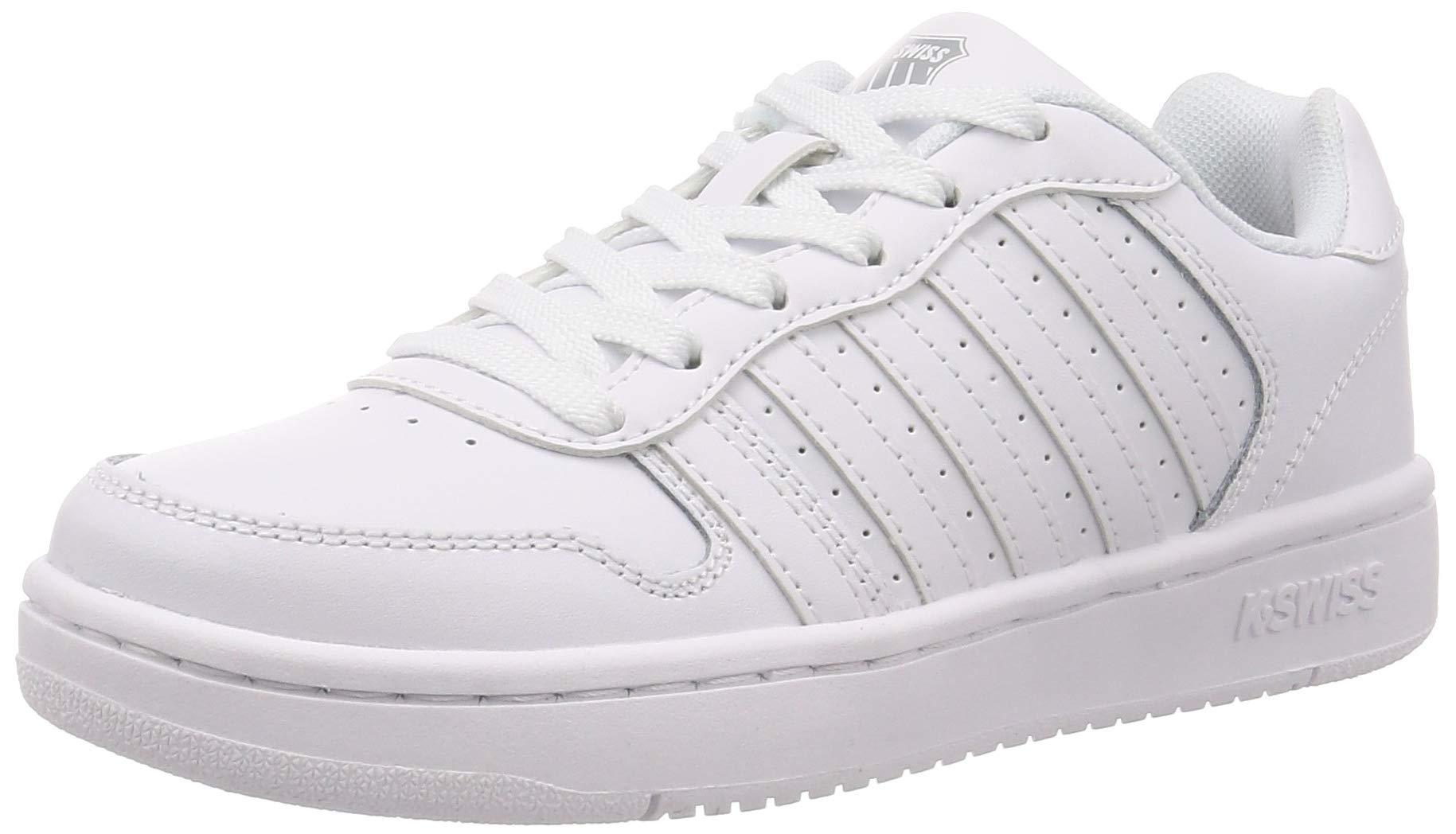K-Swiss Women's Court Palisades Sneaker, White/Gray, 6.5 UK