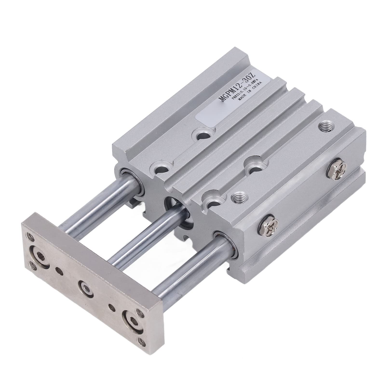 Cilindro Pneumatico con Cuscinetto a Slitta, Cilindro Pneumatico a 3 Steli Alesaggio 12 Mm Corsa 30 Mm A Doppio Effetto SMC Cilindro Pneumatico Ad Aria a 3 Steli