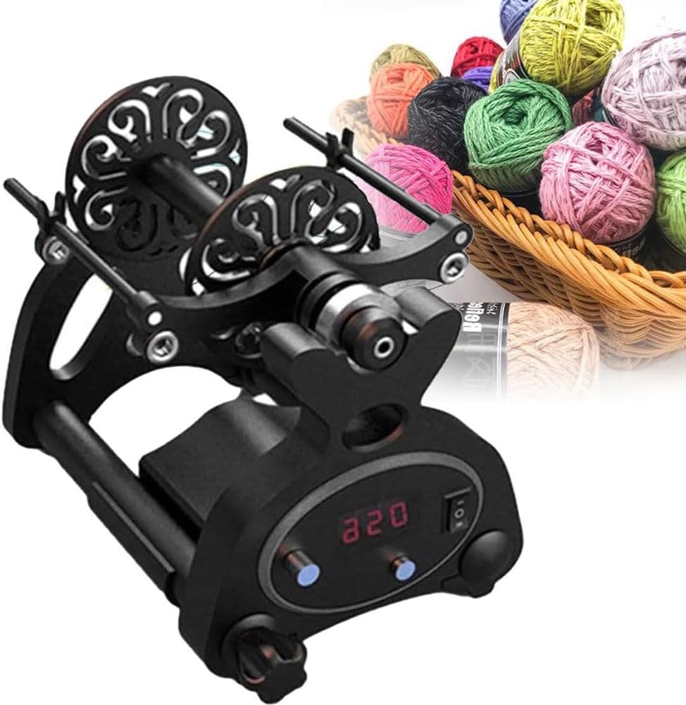 糸ウールボールワインダー、糸ボールワインダー、電動スピニングホイール、最高速度800RPM、容量4オンス(120G)、糸織りブレンド