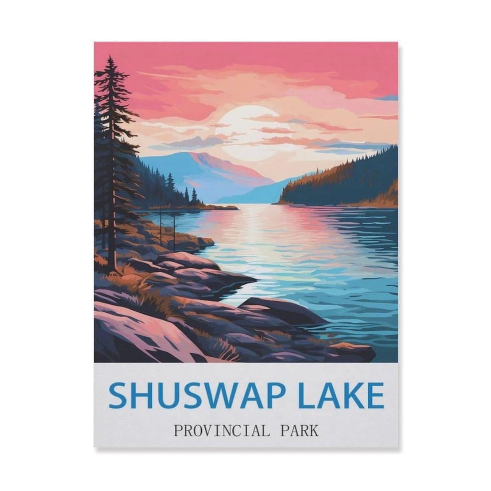 Metal Signs，Shuswap Lake Provincial Park(15x30cm）