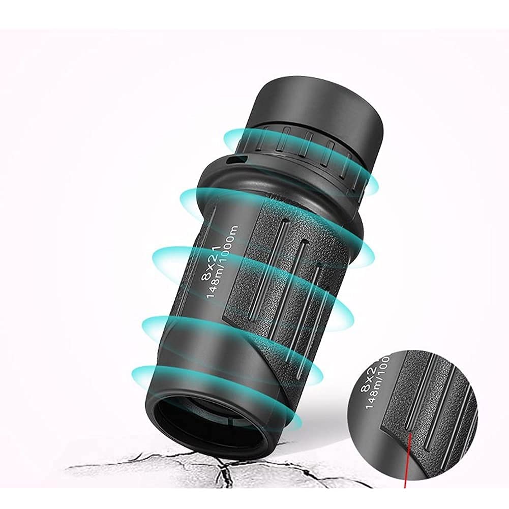 MRKU Télescope monoculaire 8X21 Mini Lunette monoculaire avec Support pour Smartphone pour la Chasse à la Faune Camping Voyage télescope Portable