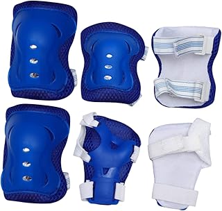 INOOMP 1 Conjunto 6 Peças Joelheiras Para Crianças Equipamento De Ciclismo Para Crianças Luvas Protetoras Esportivas Para Crianças Equipamento De Proteção Cotoveleiras Suporte Para