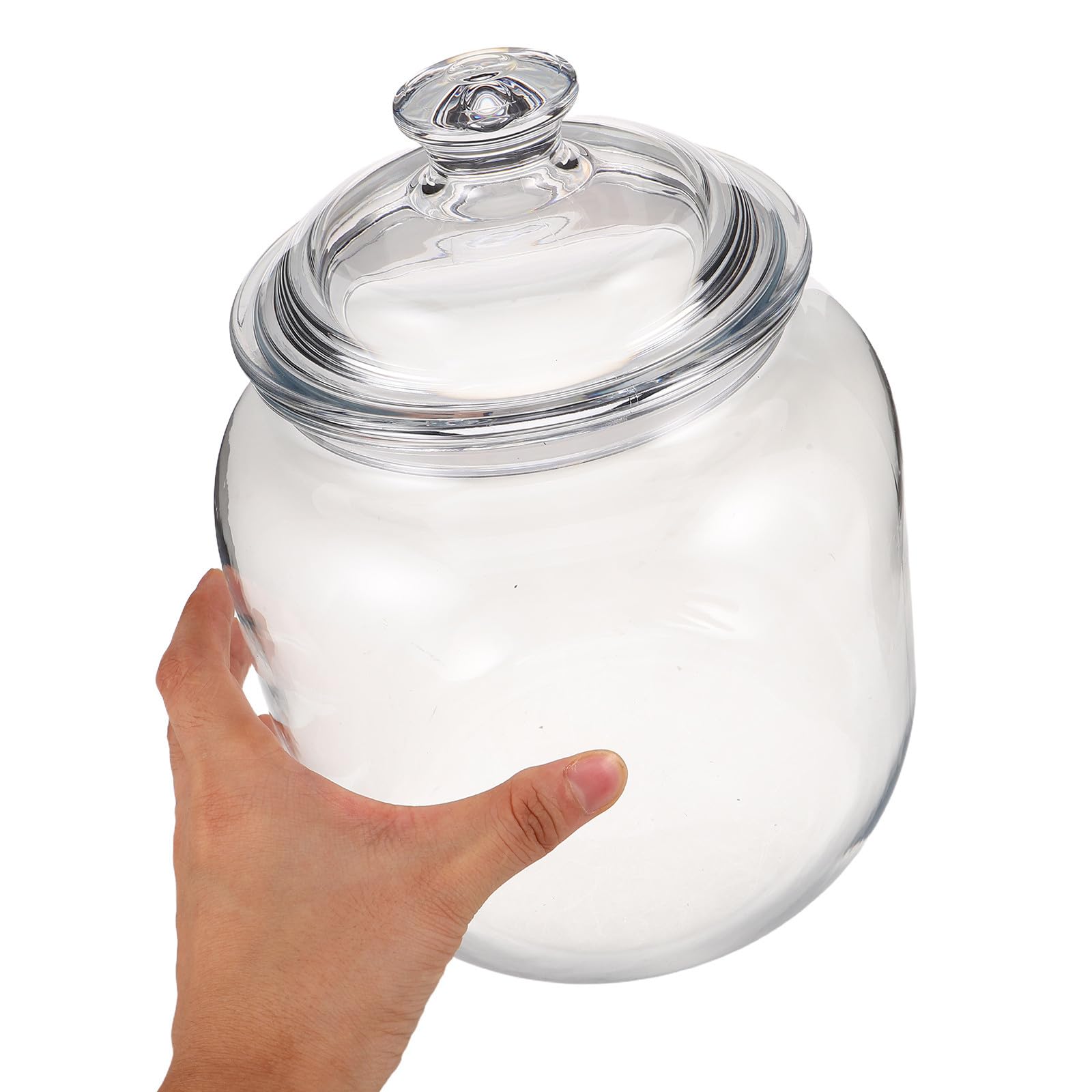 Tarro de Comida de Plástico Transparente de 3.7 L con Tapa Hermética para Almacenamiento de Alimentos Secos y Organización de Despensa
