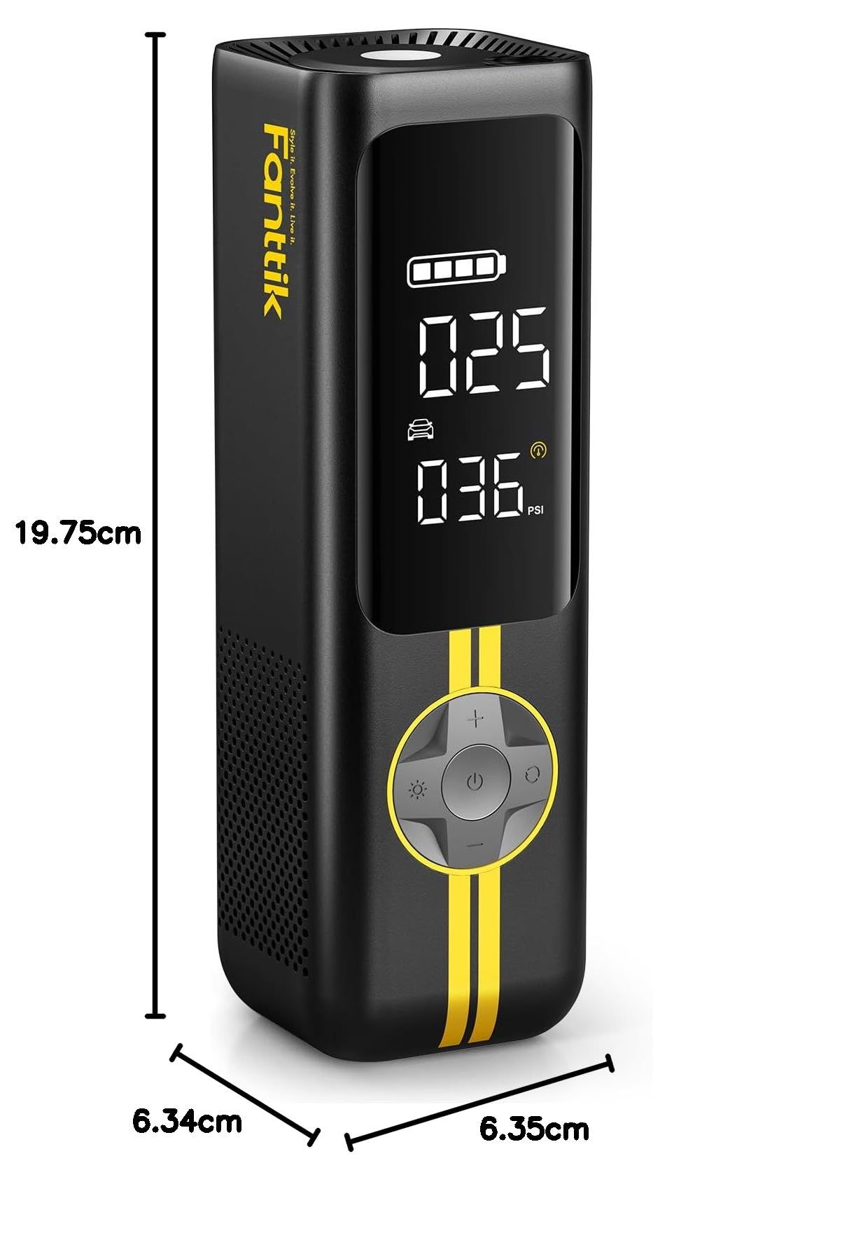 Fanttik X8 APEX™ 7800mAh Compresor Aire Portatil 12V, 10,3Bar/150PSI Inflador Coche Recargable Bomba, Inflado 2X Velocidad con Pantalla LCD, Inflador 5 Modos Para Coches, Bicicleta, Motos, Bolas
