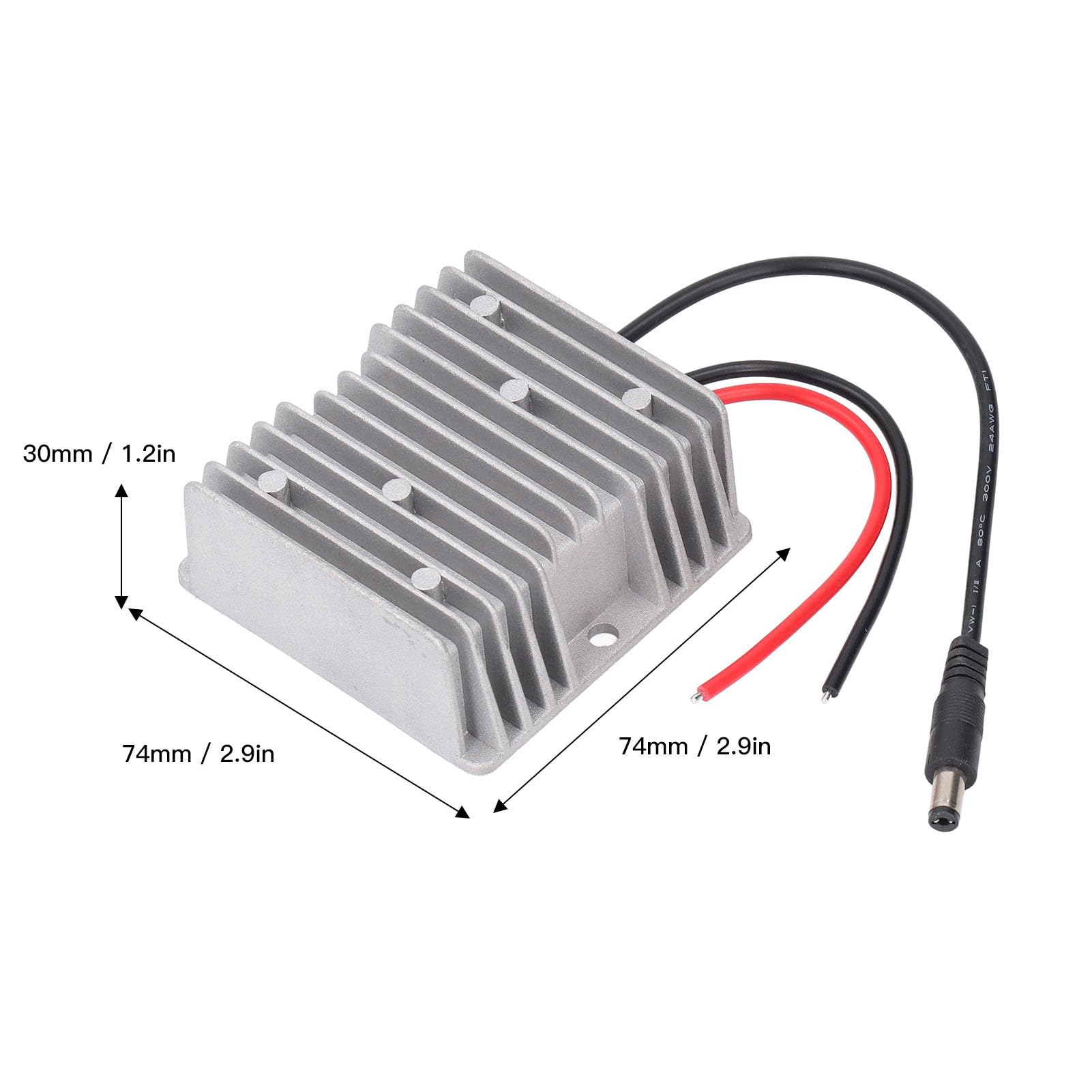 Jiawu DC-AC-Konverter, 48 V DC auf 24 V AC, 5 A, 120 W, Stromwandler, Kameratransformatormodul mit Integriertem Sicherheitsschutz für PTZ-Kameras, Fahrzeuge, Sicherheitssysteme, Krankenhausausrüstung