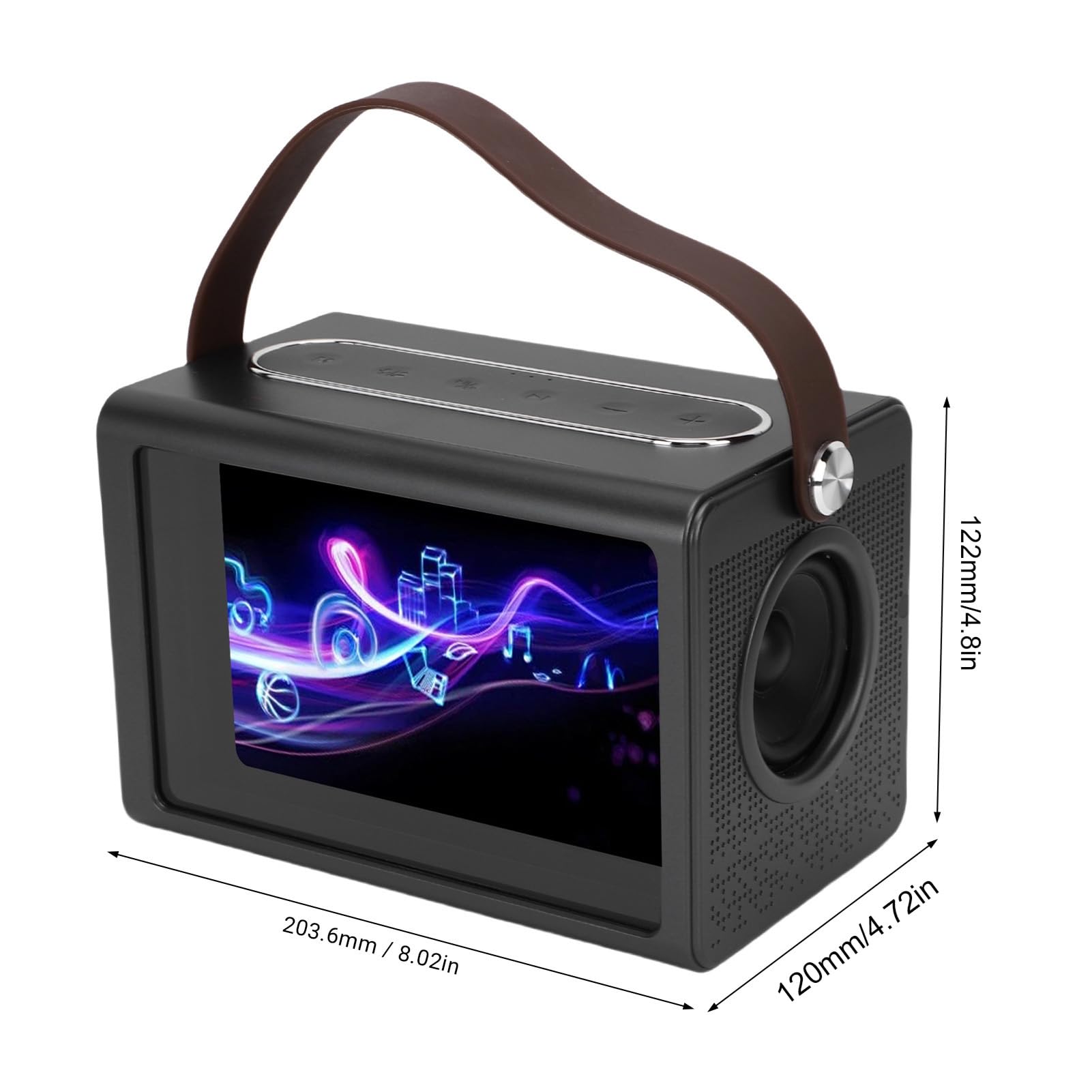 Sonew Hisounds Máquina de Karaoke Profesional con Pantalla de Letras de 8 Pulgadas y 2 Micrófonos WiFi 5.4 Portátil para Fiestas en Casa Viajes de Camping