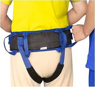 Gait Belt for Seniors Transfer Gate Belt with Handles for Lifting Elderly Wheelchair Patient Standing Aids Supports Physical Therapy Safety Medical Lift Sling with Leg Loops ＆ Buckle