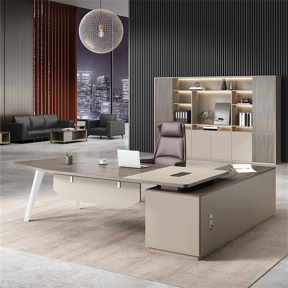 パソコンデスク Table and Chair (for Office, Room etc) Amazon.com: LITFAD L-Shape Executive Desk Artificial Wood Office