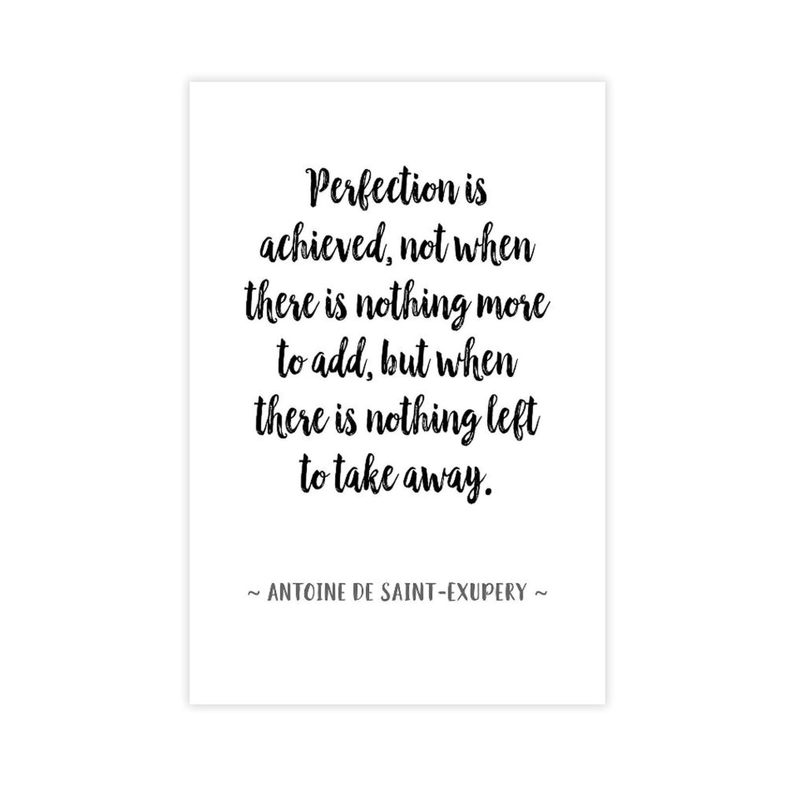 ELKPDOE Perfection Poster Motivational Quotes