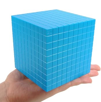 EAI Education Base Ten Intermediate Classroom Set: Blue Plastic - Blocks Only