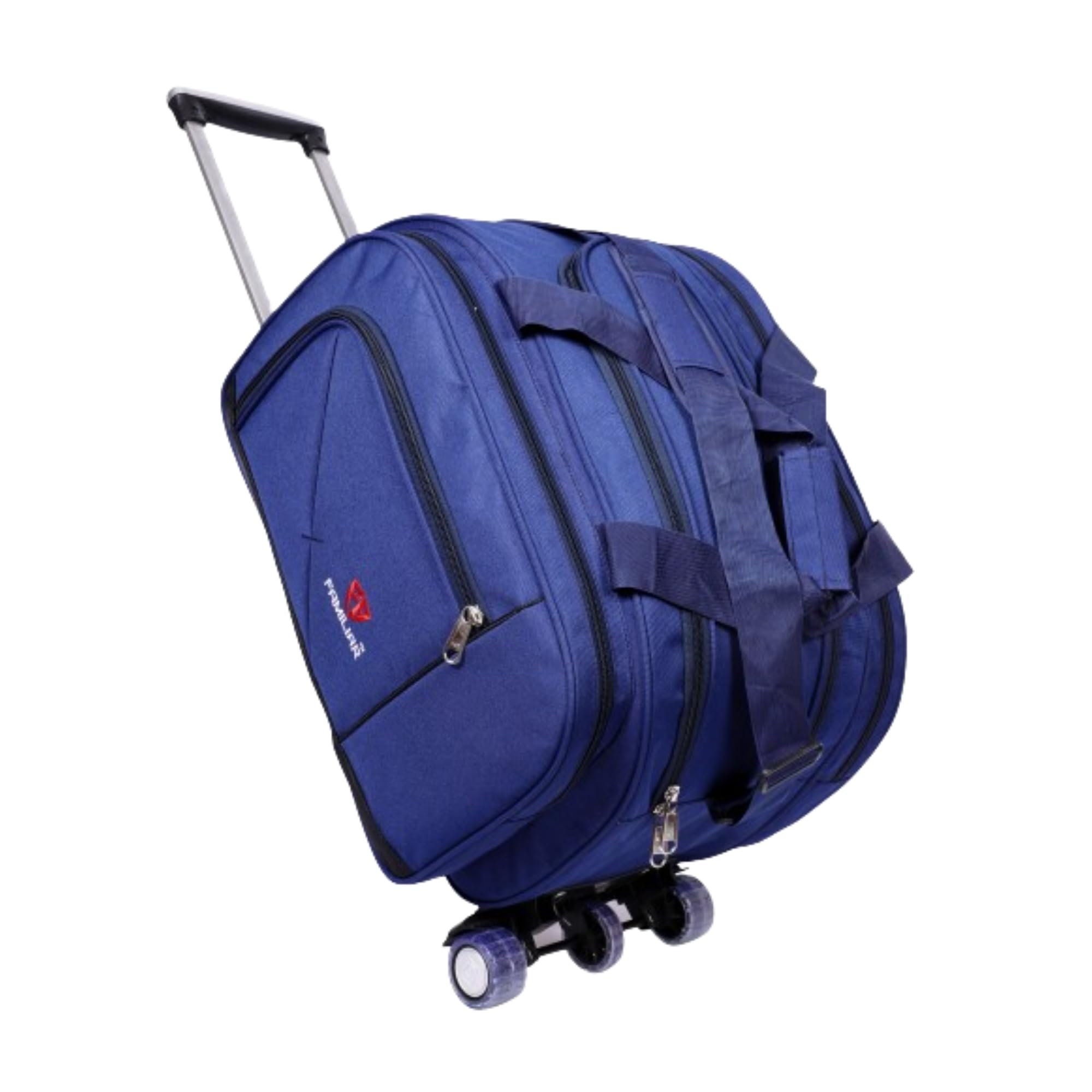 Familiar Duffel Trolley Bag with Wheels | Polyester | 60 L | Navy-Blue | Expandable | Lightweight | Travel & Luggage-picture-29