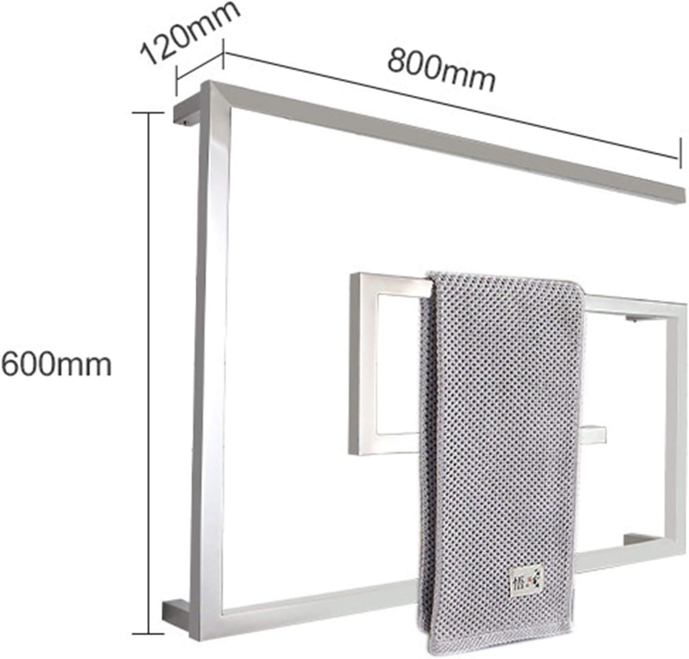 タオルウォーマー壁掛けステンレス鋼角棒リターンタイプ電気加熱タオル乾燥ラック家庭用&amp;バスルーム用 Interesting