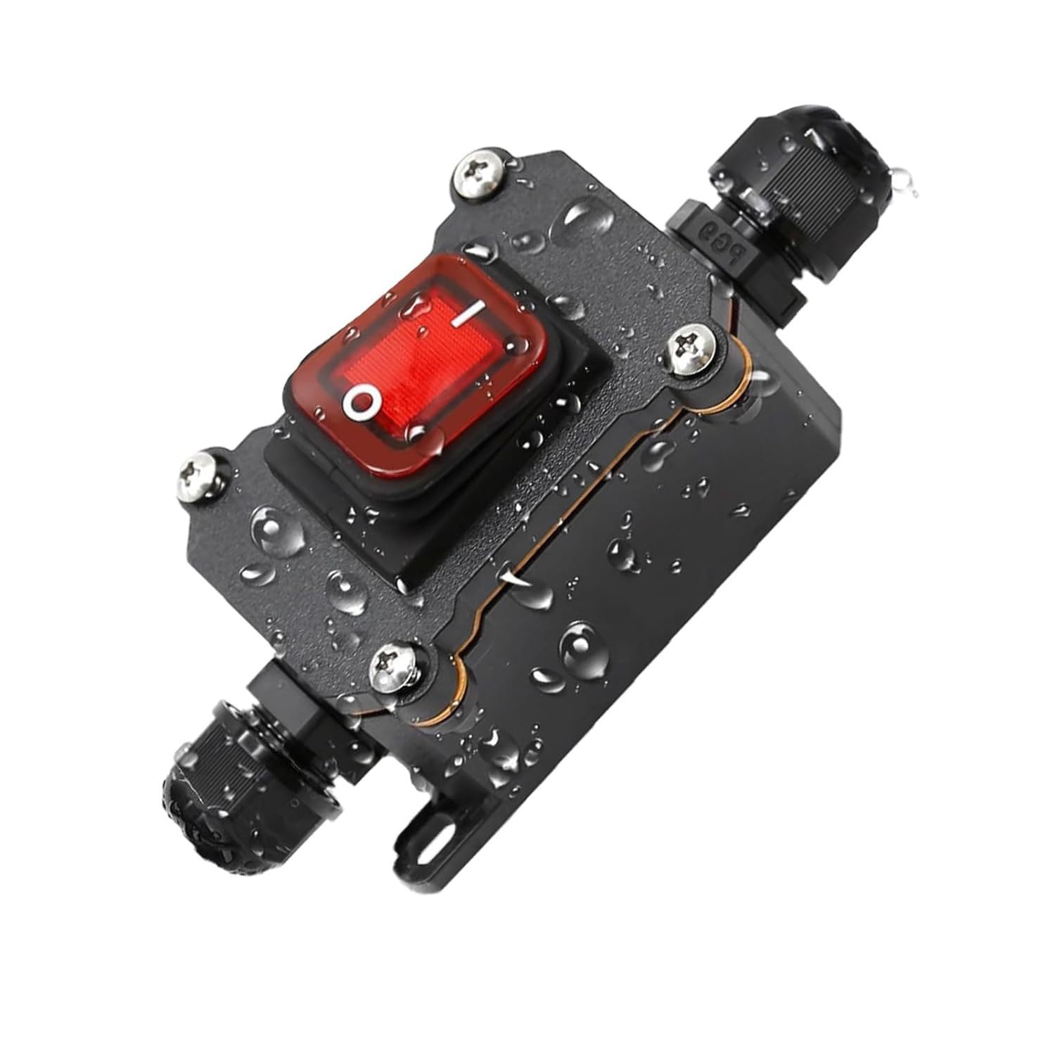 Waterproof Box Switch for Outdoor Wiring Waterproof Switch, Suitable for 12-24 V Household Energy Storage Devices