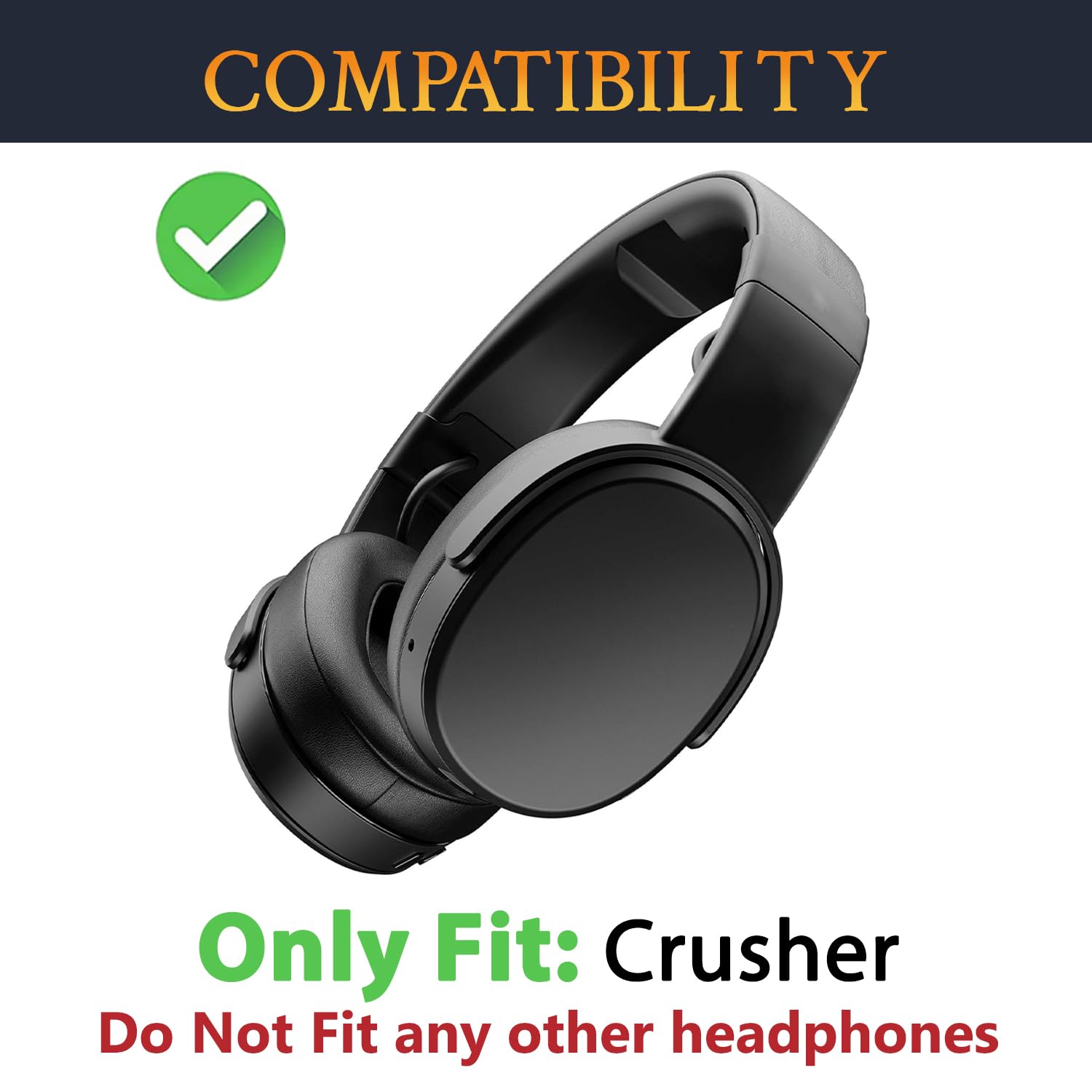 SOULWIT Boczna osłona opaski na głowę do Skullcandy Crusher bezprzewodowych słuchawek, zaślepki, zestaw naprawczy, akcesoria
