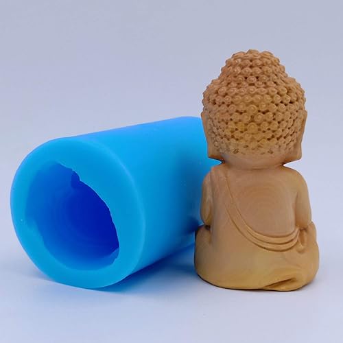 Miniatura 8 de Moldes de silicona para velas de diseño de Buda para decoración de moldes de silicona para manualidades de resina epoxi aroma, molde de yeso