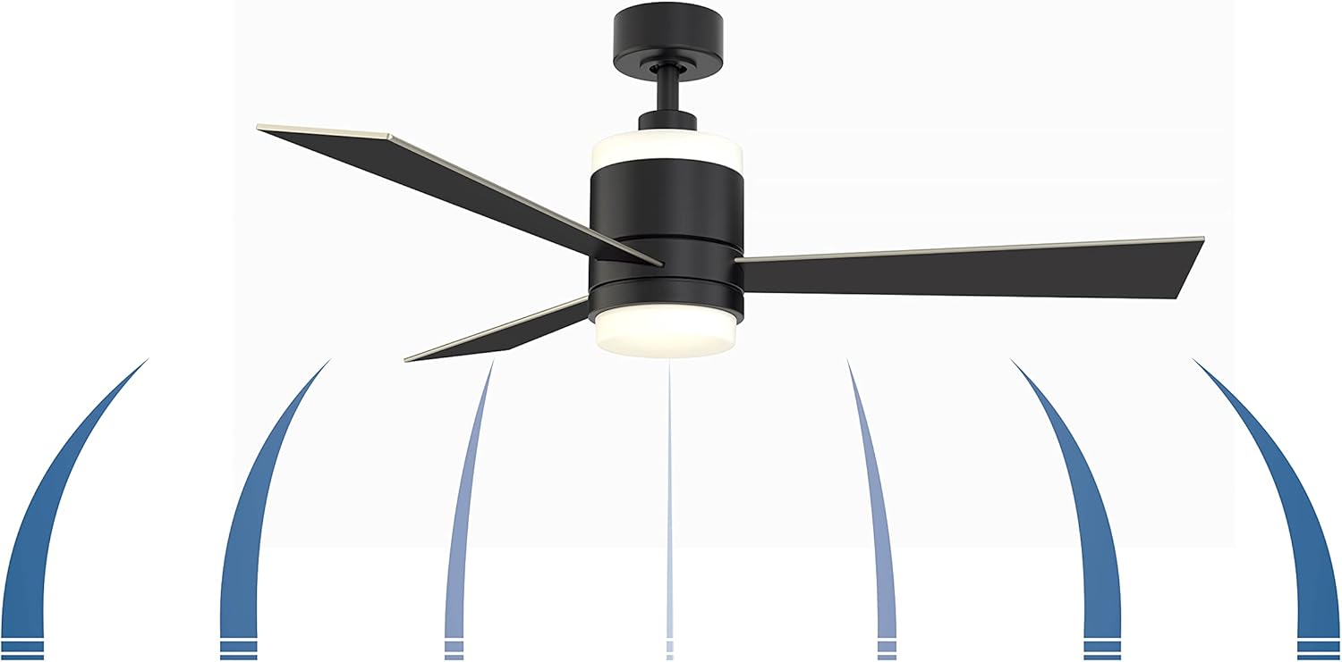 Flash Deals - 80% OFF Fanimation Studio Collection LP8577LBL Upright Ceiling Fan with LED Light Kit, 48 Inch, Black with Black/Silver Reversible Blades