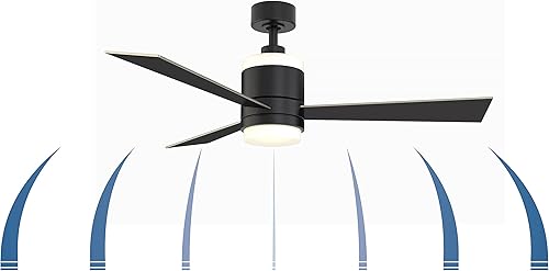 Miniatura 7 de Fanimation Studio Collection LP8577LBL - Ventilador de techo vertical con kit de luz LED, 48 pulgadas, negro con cuchillas reversibles