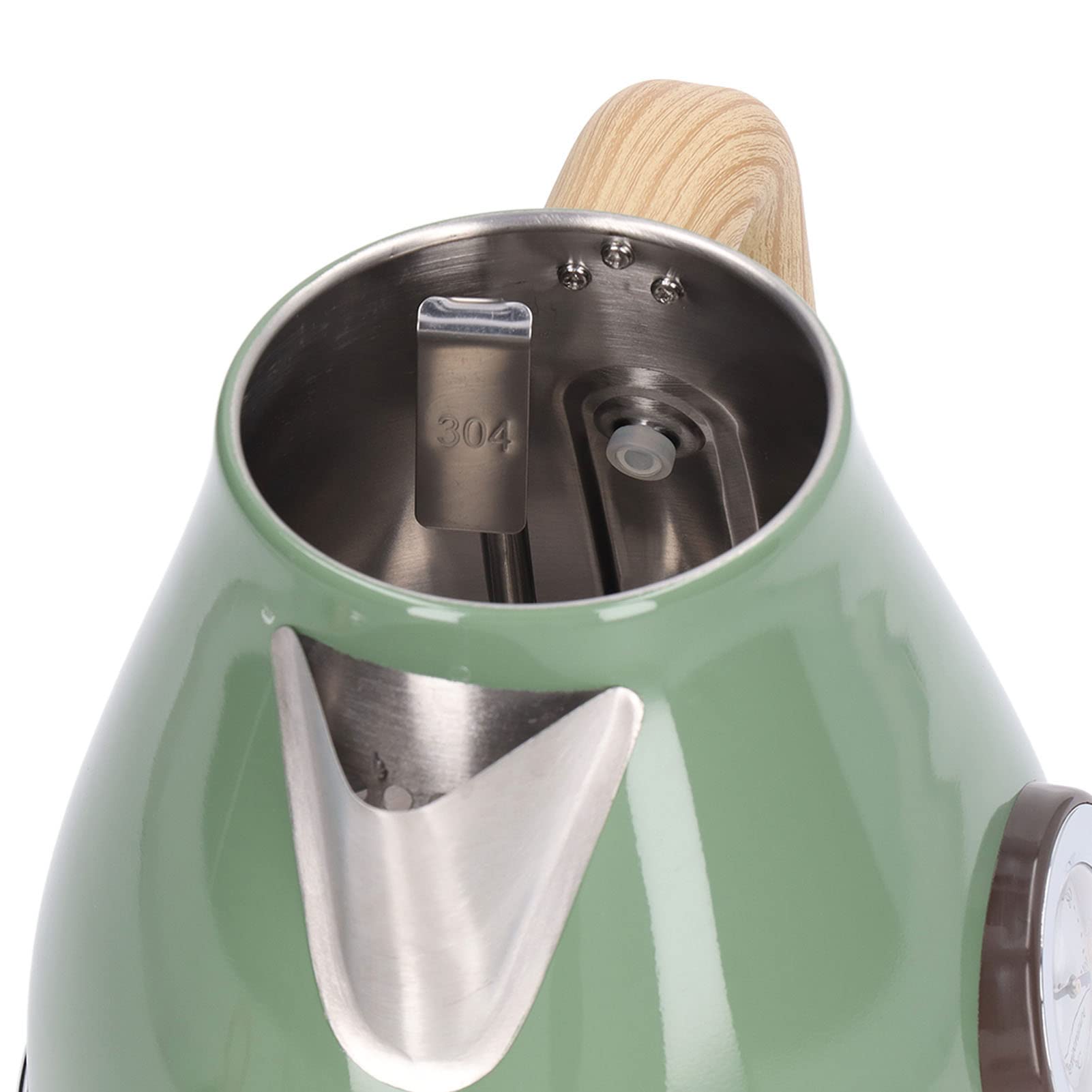 Keramische elektrische waterkoker, 1,7 liter draadloze waterkoker, draadloze automatische uitschakeling, snel koken, snelzetthee, koffiesoep, thuiskantoor, vintage stijl