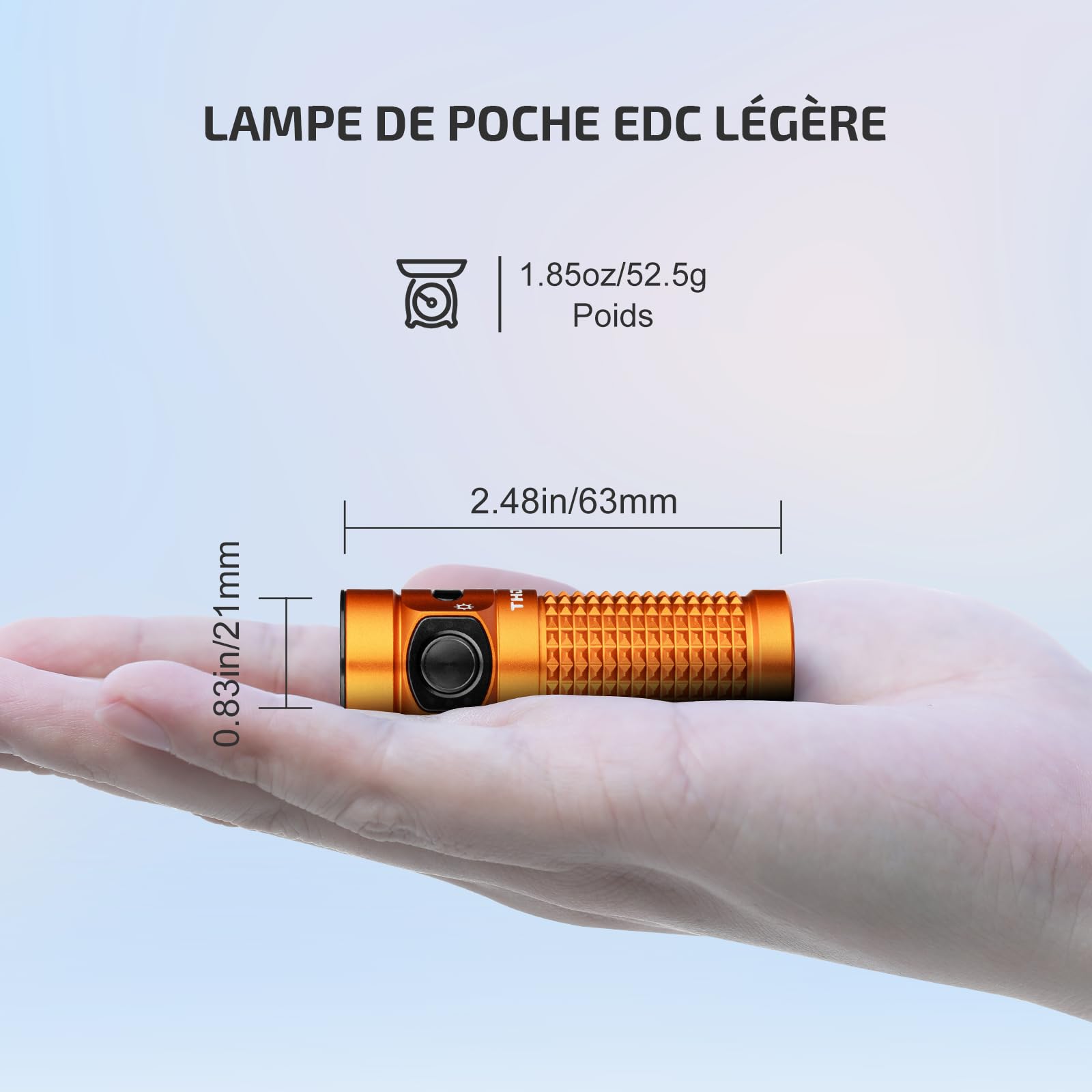 OLIGHT Baton 4 Lampe de Poche Rechargeable LED Étanche Camping Urgence | Jusqu'à 1300 lumens, portée 170 m. Mini lampe torche ultra-lumineuse à 6 modes, autonomie jusqu'à 30 jours, étanche IPX8.