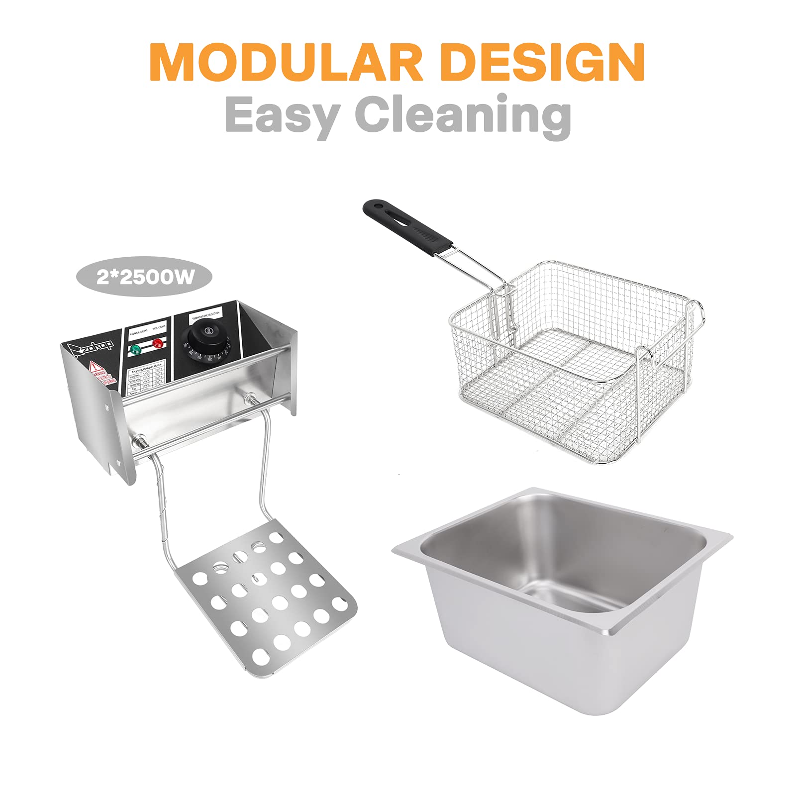 【ffry】 zoe Amazon.com: ZOKOP Deep Fryer 12.7QT12L Stainless Steel