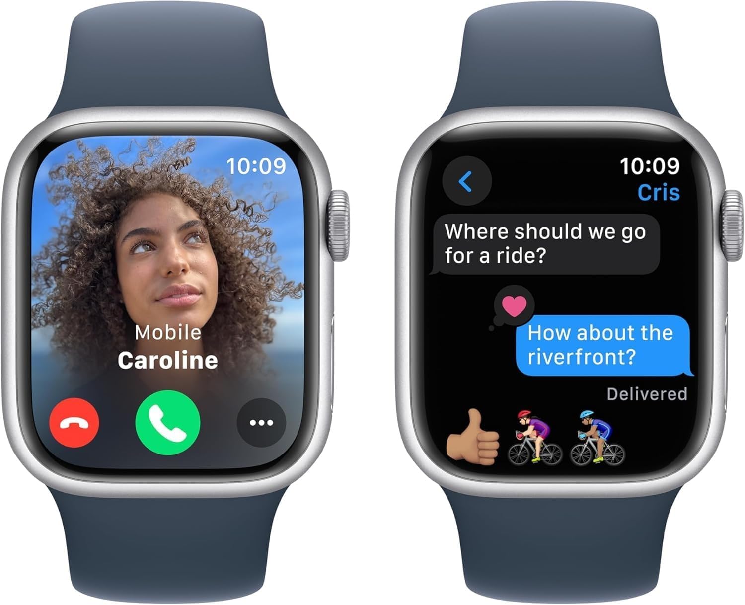 Apple Watch Series 9 [GPS, 41mm] Silver Aluminum Case with Storm