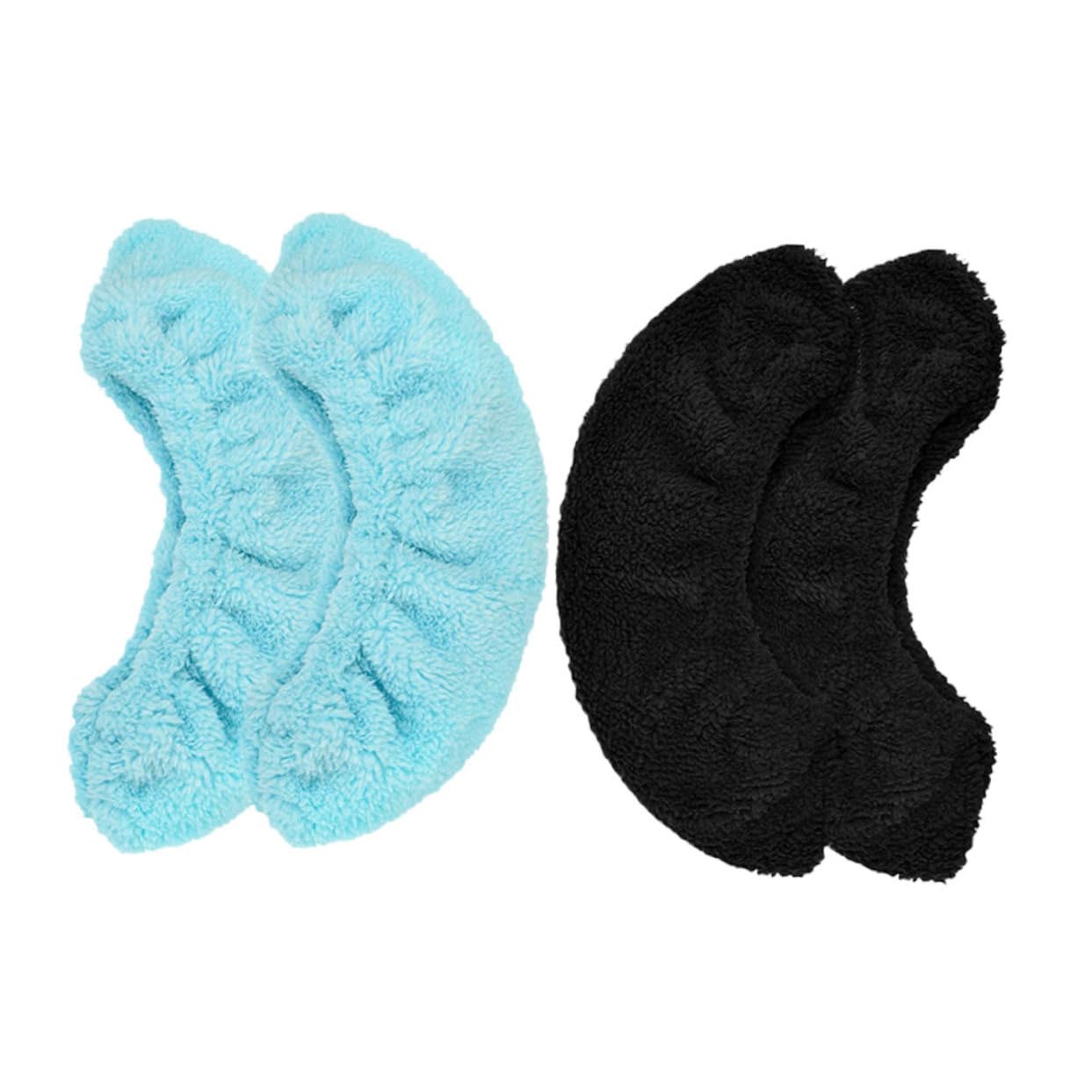 Mipcase Ensemble De Lames De Patinage Artistique Housses De Patins en Peluche Couvre-Lame Protège-Lames De Skate Housses De Lames De Skate pour Enfants Polyester Black