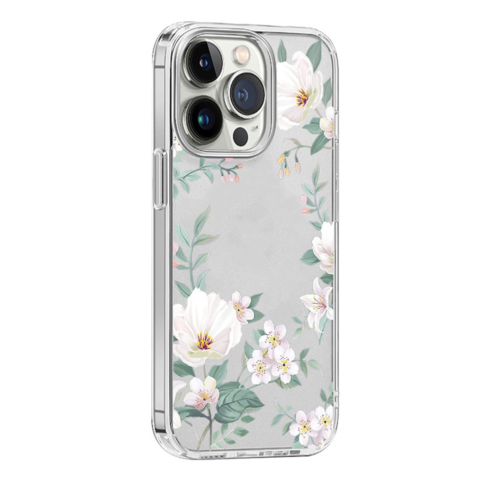 Clear Case for iPhone 11 Pro Max, Women Floral Pattern Design Shockproof TPU Bumper Phone Case for iPhone 11 Pro Max Flowers Protective Phone Case (iphone 11 pro max, Flower 1)