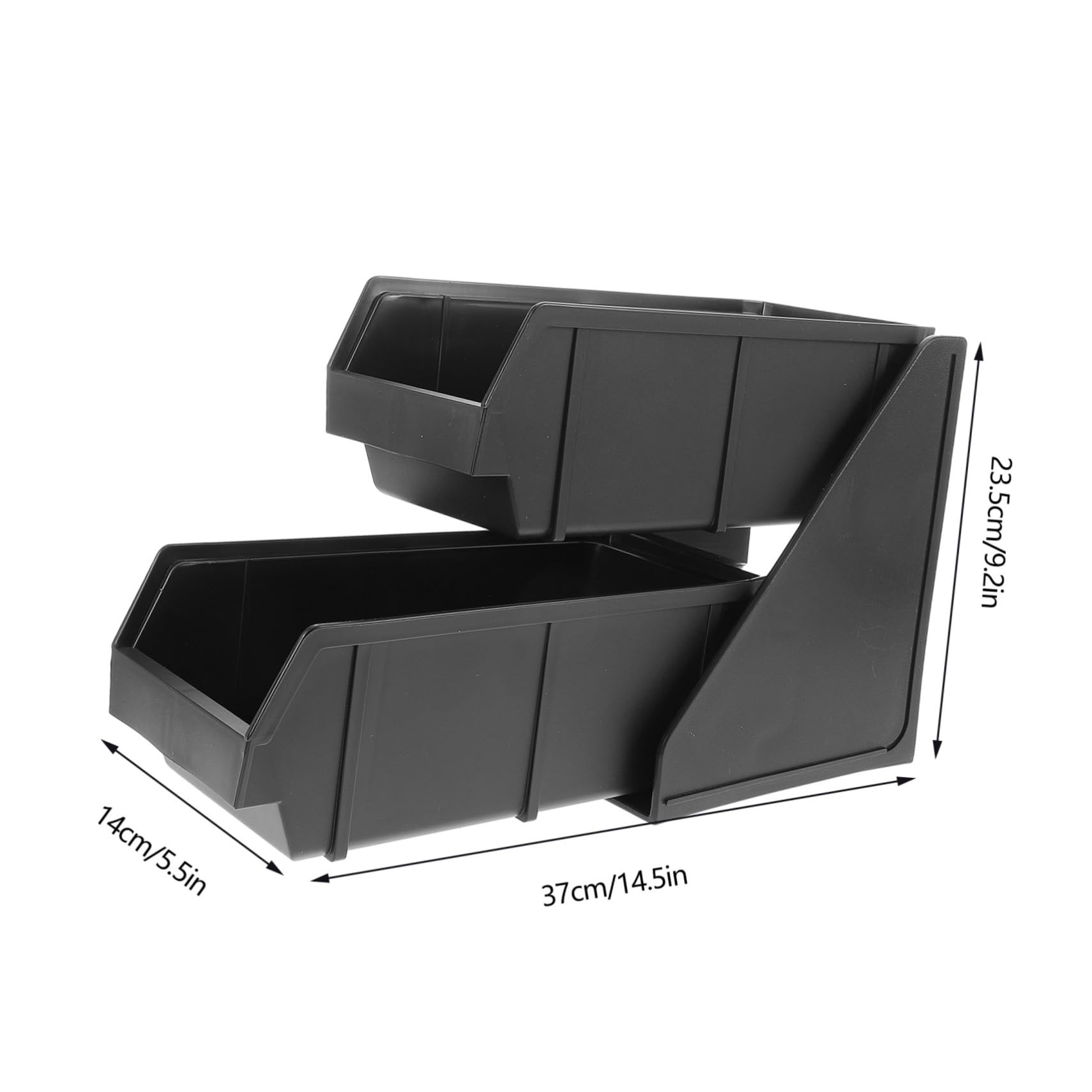 Luxshiny Plastic Coffee Station Organizer for Tea Bags Sugar and Straws Space Saving Desktop Storage for Home Office Cafes and Restaurants